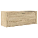 Vidaxl wandschoenenkast 100x35x38 cm bewerkt hout sonoma eiken