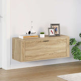 Vidaxl wandschoenenkast 100x35x38 cm bewerkt hout sonoma eiken