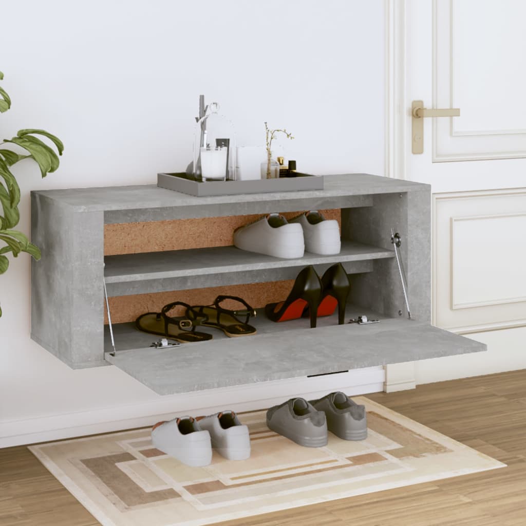 Gabinete de zapatos de pared Vidaxl 100x35x38 cm Precio de concreto de madera procesada