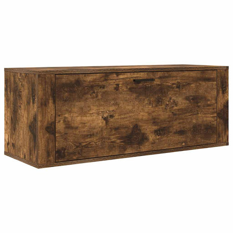 Vidaxl schoenenkast wandgemonteerd 100x35x38 cm bewerkt hout eiken