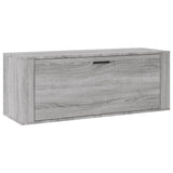 Gabinete de zapato de pared Vidaxl 100x35x38 cm de madera propiedad de madera gris sonoma