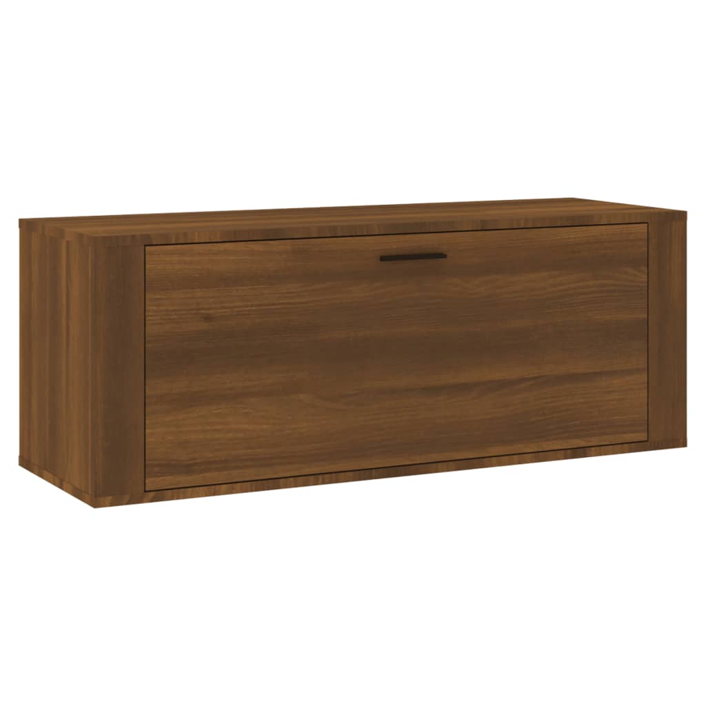 BIDAXL SKO CABINET Väggmonterad 100x35x38cm bearbetad Wood Browniken