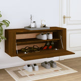 BIDAXL SKO CABINET Väggmonterad 100x35x38cm bearbetad Wood Browniken