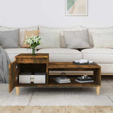 Vidaxl salontafel 100x50x45 cm bewerkt hout gerookt eikenkleurig