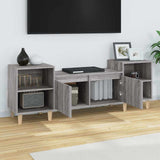 Vidaxl tv-meubel 160x35x55 cm bewerkt hout grijs sonoma eikenkleurig
