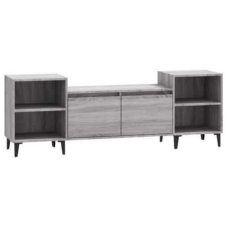 Vidaxl tv-meubel 160x35x55 cm bewerkt hout grijs sonoma eikenkleurig