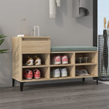 Vidaxl schoenenkast 102x36x60 cm bewerkt hout sonoma eikenkleurig