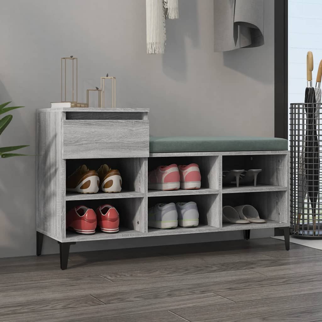 Vidaxl Shoe cabinet 102x36x60 cm Properted Wood Sonoma Gray