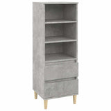 Vidaxl hoge kast 40x36x110 cm bewerkt hout betongrijs