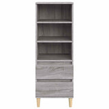 Vidaxl hoge kast 40x36x110 cm bewerkt hout grijs sonoma