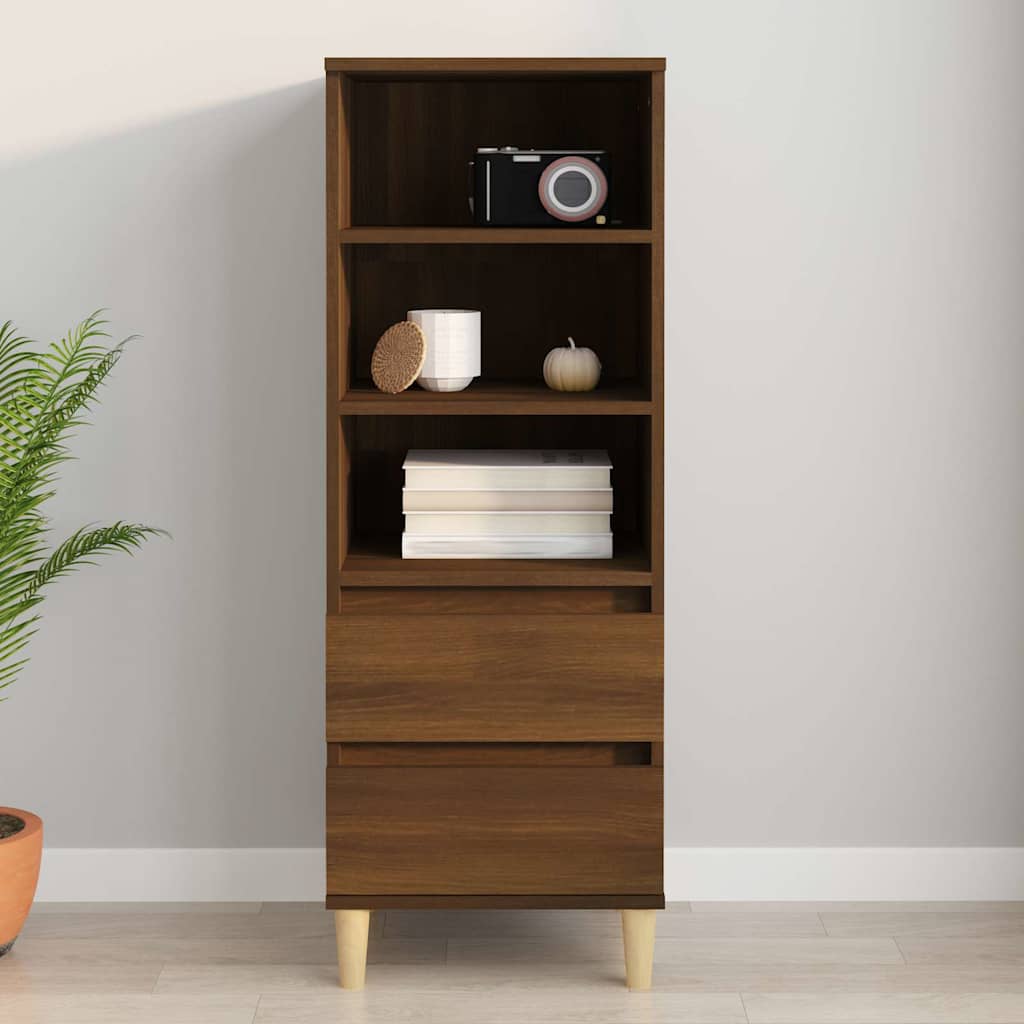 Vidaxl hoge kast 40x36x110 cm bewerkt hout bruineiken
