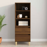 Vidaxl hoge kast 40x36x110 cm bewerkt hout bruineiken