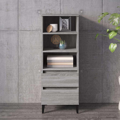 Vidaxl hoge kast 40x36x110 cm bewerkt hout grijs sonoma