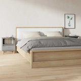 Vidaxl nachtkastjes 2 st 40x35x50 cm grijs sonoma eikenkleurig