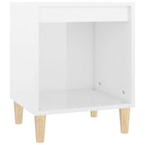 Vidaxl nachtkastje 40x35x50 cm bewerkt hout hoogglans wit