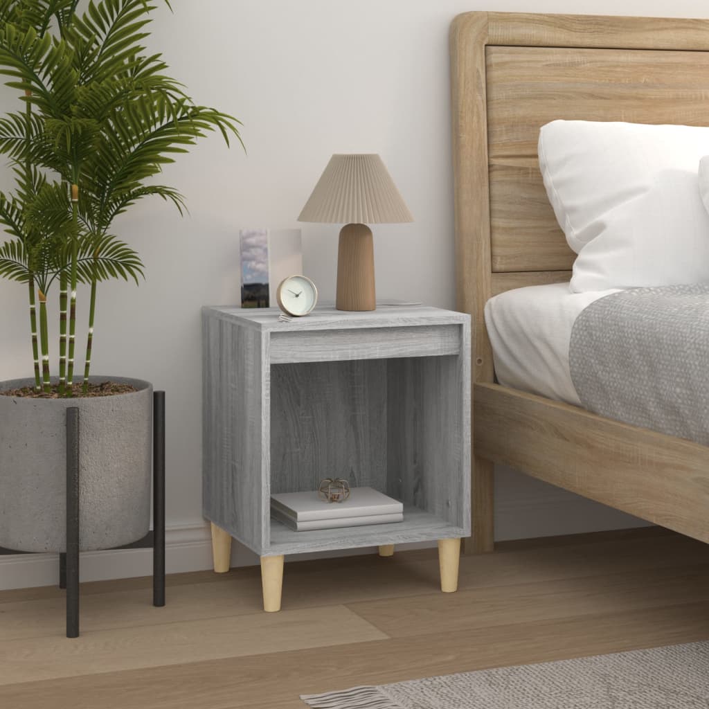 Vidaxl nachtkastje 40x35x50 cm grijs sonoma eikenkleurig