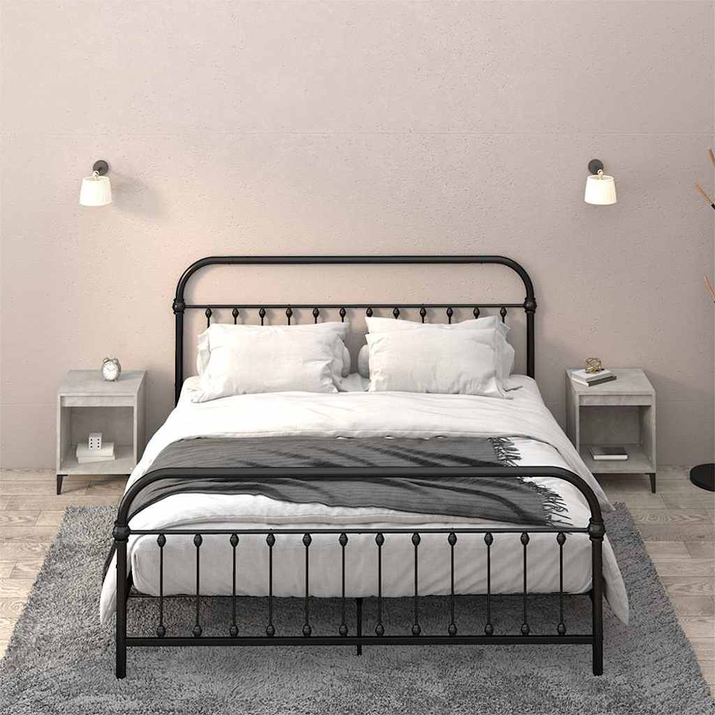 Vidaxl nachtkastjes 2 st 40x35x50 cm betongrijs