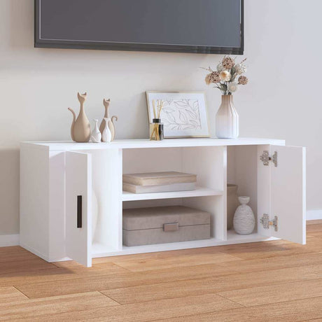 Vidaxl tv-meubel 100x35x40 cm bewerkt hout wit