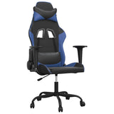 Vidaxl gamestoel kunstleer zwart en blauw