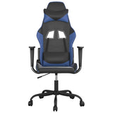 Vidaxl gamestoel kunstleer zwart en blauw