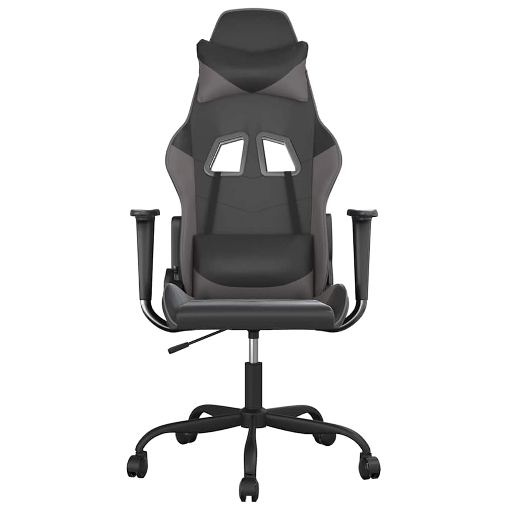 Vidaxl gamestoel kunstleer zwart en grijs