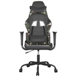 Vidaxl gamestoel kunstleer zwart en camouflage
