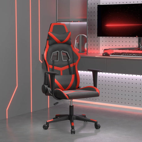 Vidaxl gamestoel kunstleer zwart en rood