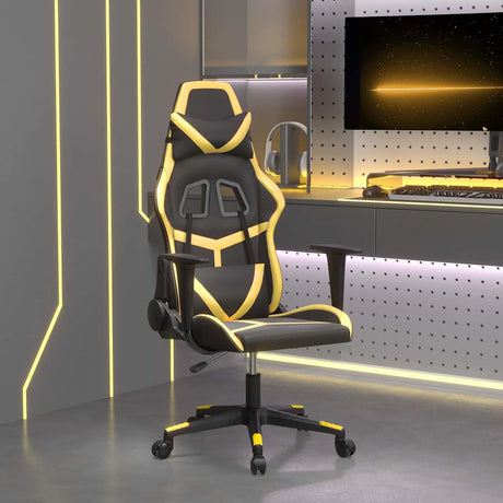 Vidaxl gamestoel kunstleer zwart en goud