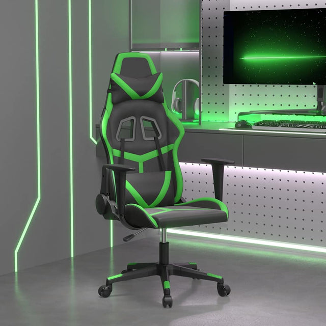 Vidaxl gamestoel kunstleer zwart en groen