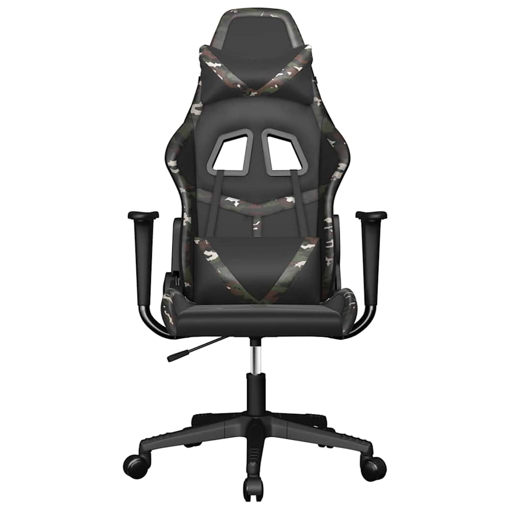 Vidaxl gamestoel kunstleer zwart en camouflage