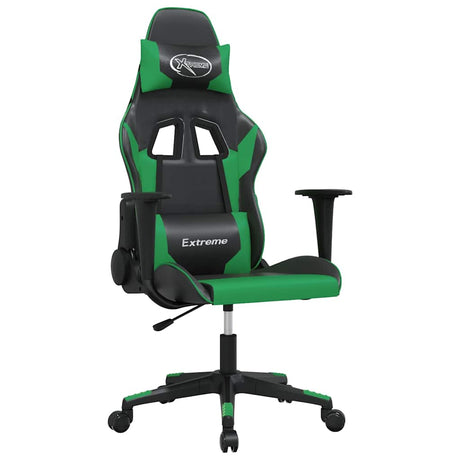 Vidaxl gamestoel kunstleer zwart en groen