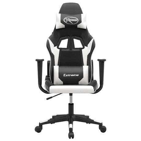 Vidaxl gamestoel kunstleer zwart en wit