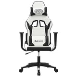 Vidaxl gamestoel kunstleer wit en zwart