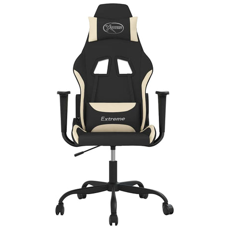 Vidaxl gamestoel stof zwart en crème