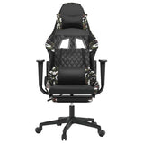 Vidaxl gamestoel met voetensteun kunstleer zwart en camouflage