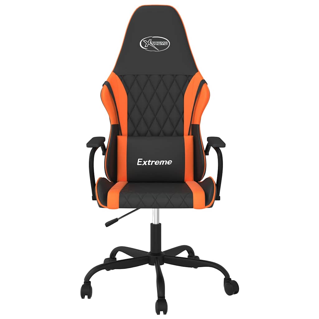Vidaxl gamestoel kunstleer zwart en oranje