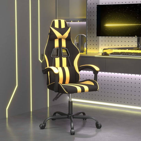 Vidaxl gamestoel kunstleer zwart en goud