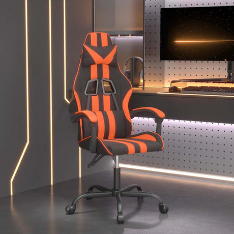 Vidaxl gamestoel kunstleer zwart en oranje