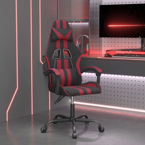 Vidaxl gamestoel kunstleer zwart en wijnrood