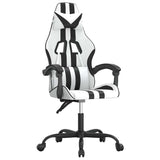 Vidaxl gamestoel kunstleer wit en zwart