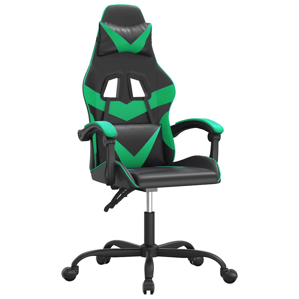 Vidaxl gamestoel kunstleer zwart en groen