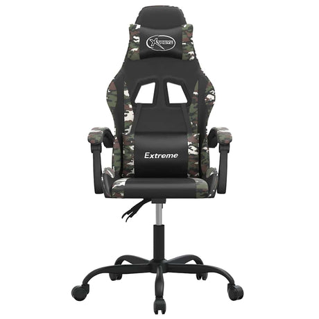 Vidaxl gamestoel kunstleer zwart en camouflage