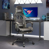 Vidaxl gamestoel met voetensteun kunstleer zwart en camouflage