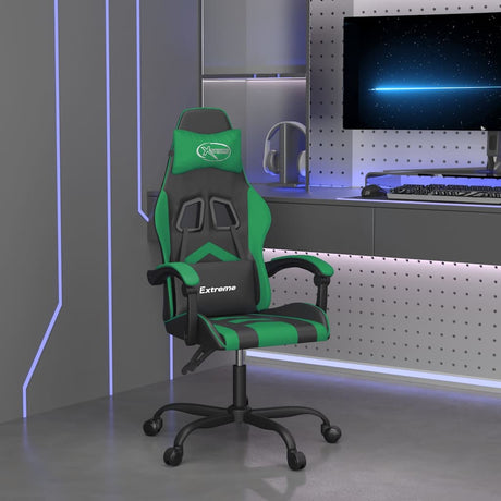Vidaxl gamestoel kunstleer zwart en groen