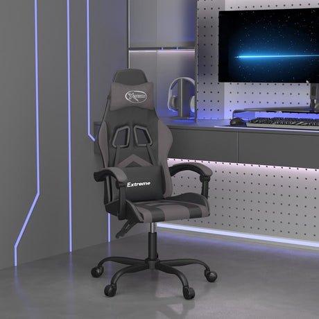 Vidaxl gamestoel kunstleer zwart en grijs