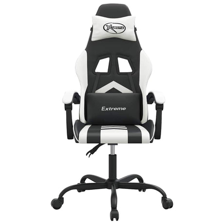 Vidaxl gamestoel kunstleer zwart en wit