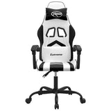 Vidaxl gamestoel kunstleer wit en zwart