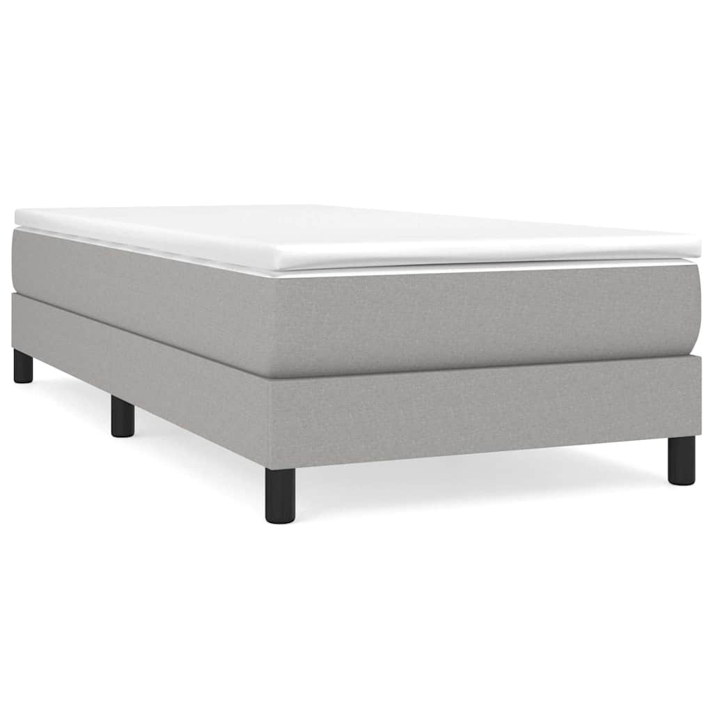 Vidaxl boxspring bed 90x190 cm stof lichtgrijs