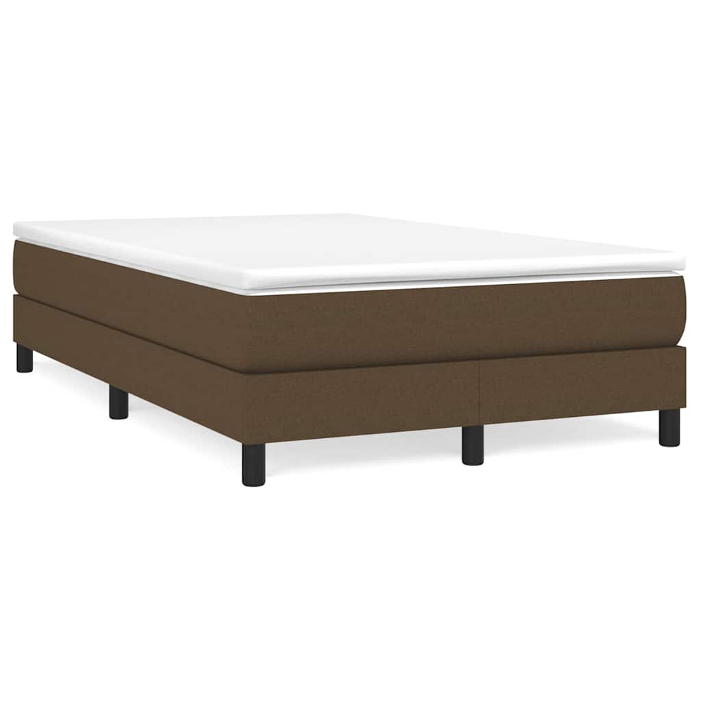 Vidaxl boxspring bed 120x200 cm stof donkerbruin