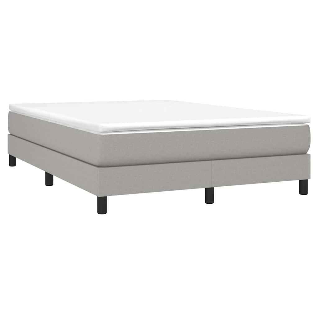 Vidaxl boxspring bed stof lichtgrijs 140x190 cm